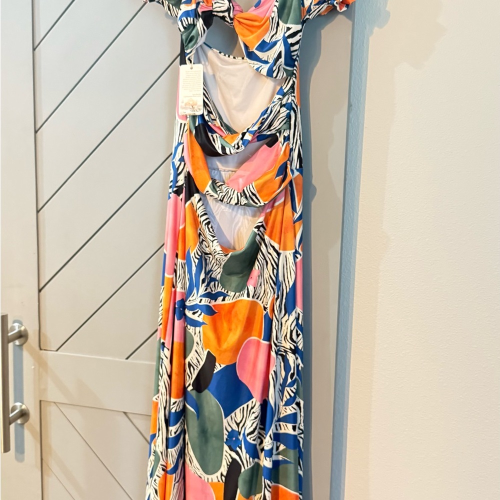 Agua Bendita Multicolor Maxi Dress